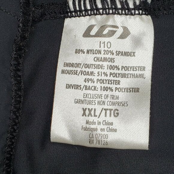 Louis Garneau Biking Cycling Shorts Padded XXL Black Silicone Leg Grip - Picture 7 of 10